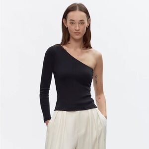 KOTN Faten Shirt - NWT one shoulder long sleeve